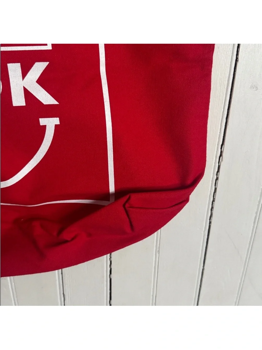 Kiss The Cook Red Canvas Tote Bag